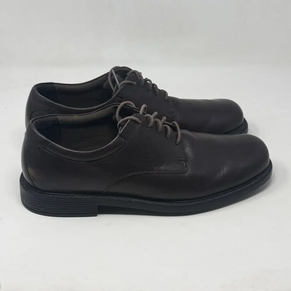 Rockport Margin Derby Shoes Mens 14 M Brown Leather Plain Toe Business NO INSOLE